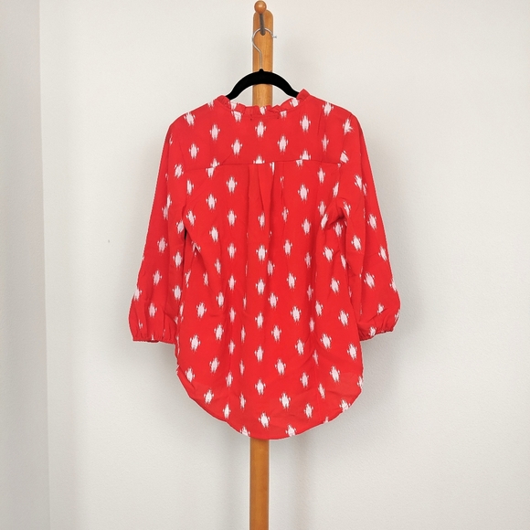 Gibson x Living in Yellow Tulip Split Neck Top - Picture 2 of 5